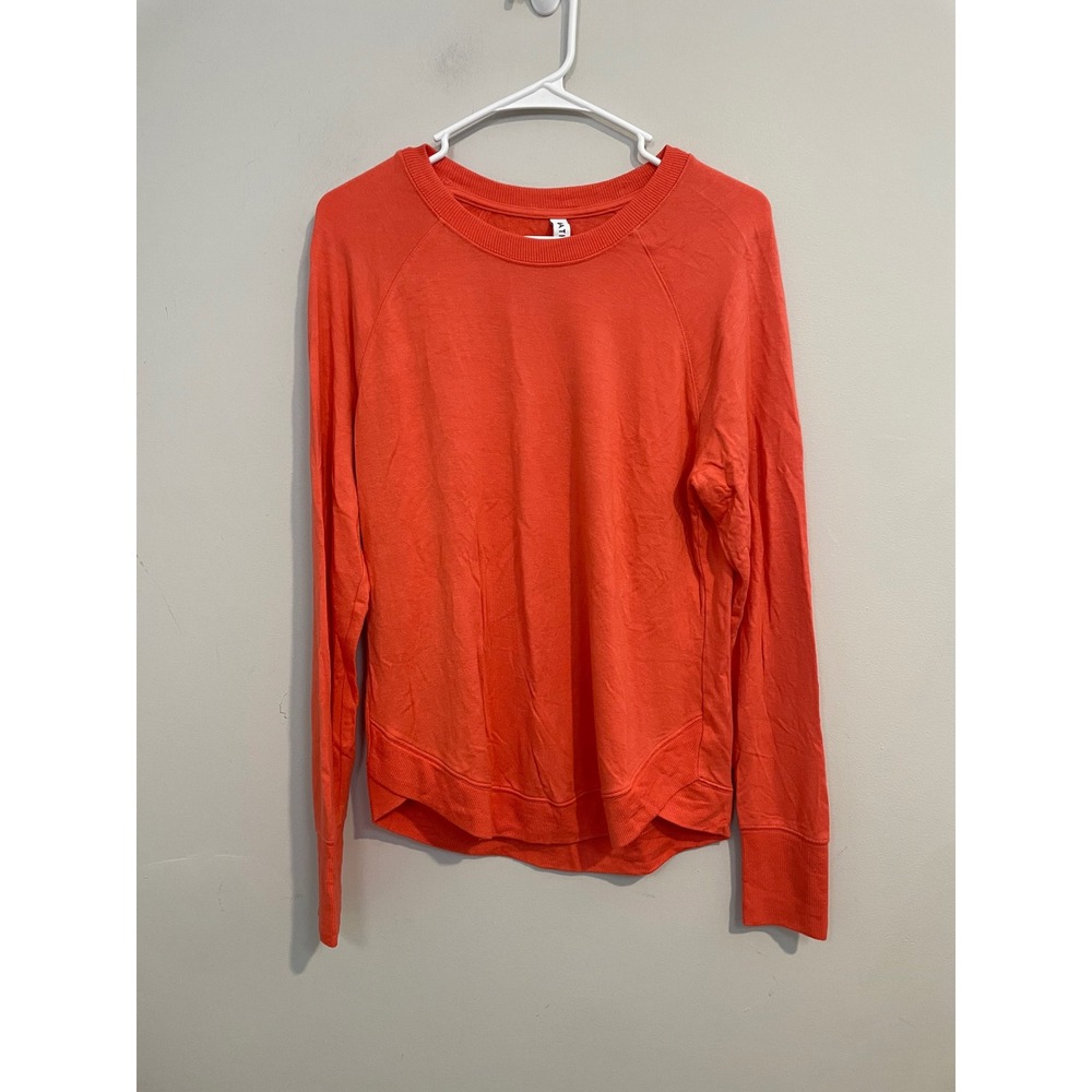 Athleta Mindset Pullover Sweatshirt in Orange Size Small Athleisure Loungewear